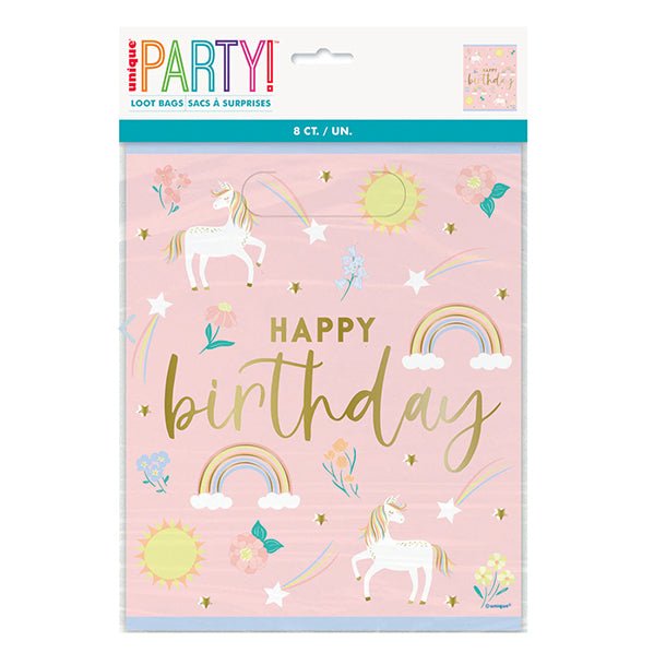 Dainty Unicorn Loot Bags (Pack of 8) - The Party Marketplace