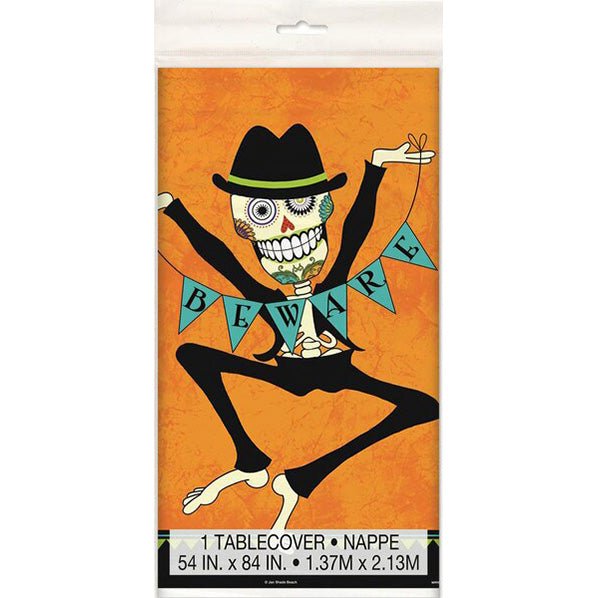 Day Of The Dead Tablecover 137cm x 213cm - The Party Marketplace