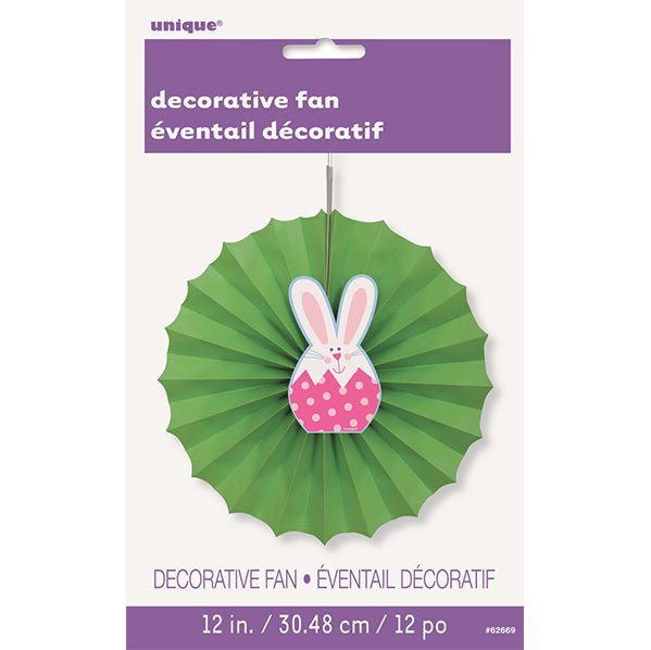 Decorative Fan - Easter Bunny 30cm - The Party Marketplace