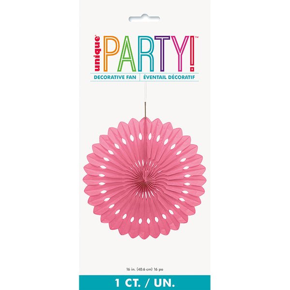 Decorative Fan - Hot Pink 40cm - The Party Marketplace