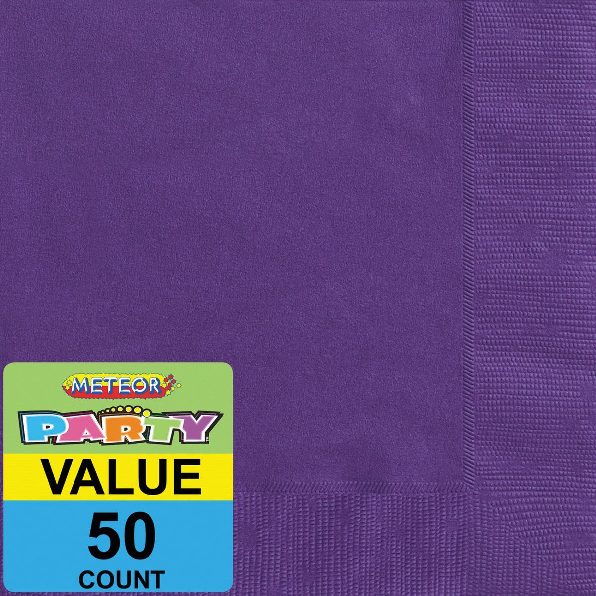 Deep Purple Beverage Napkins (Pack of 50) - The Party Marketplace