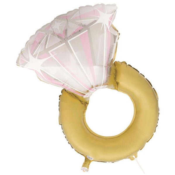 Diamond Ring Shape Foil Balloon 66cm - The Party Marketplace