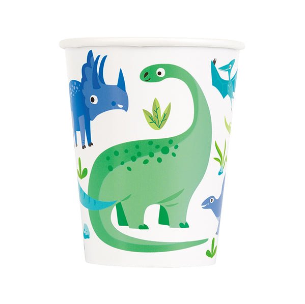 Dinosaur Paper Cups 270ml (Pack of 8) - The Party Marketplace
