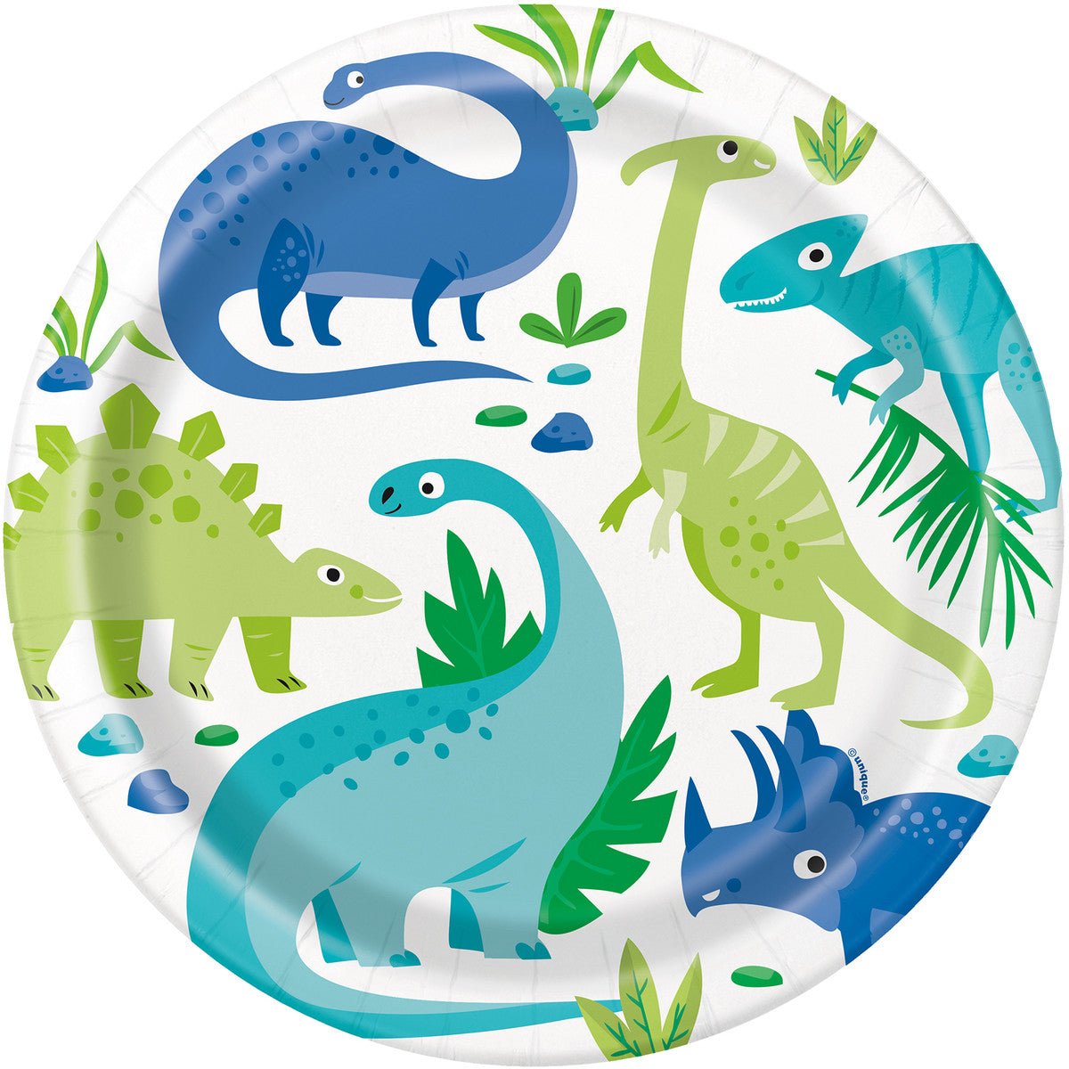 Dinosaur Paper Plates 23cm (Pack of 8) - The Party Marketplace