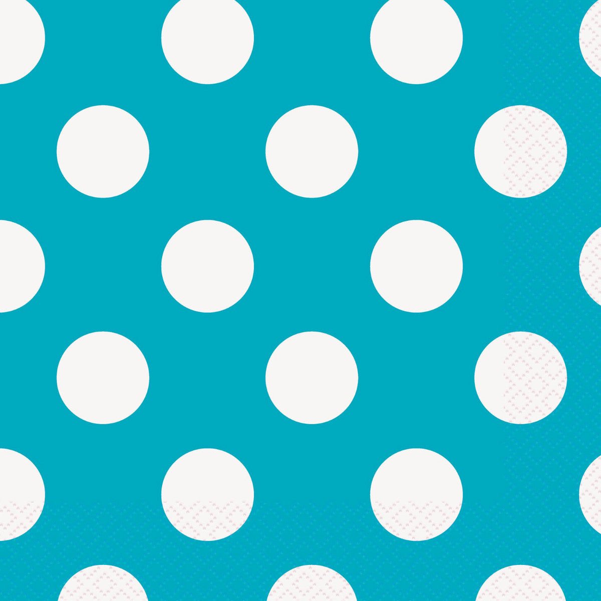 Dots Caribbean Teal Luncheon Napkins (Pack of 16) - The Party Marketplace