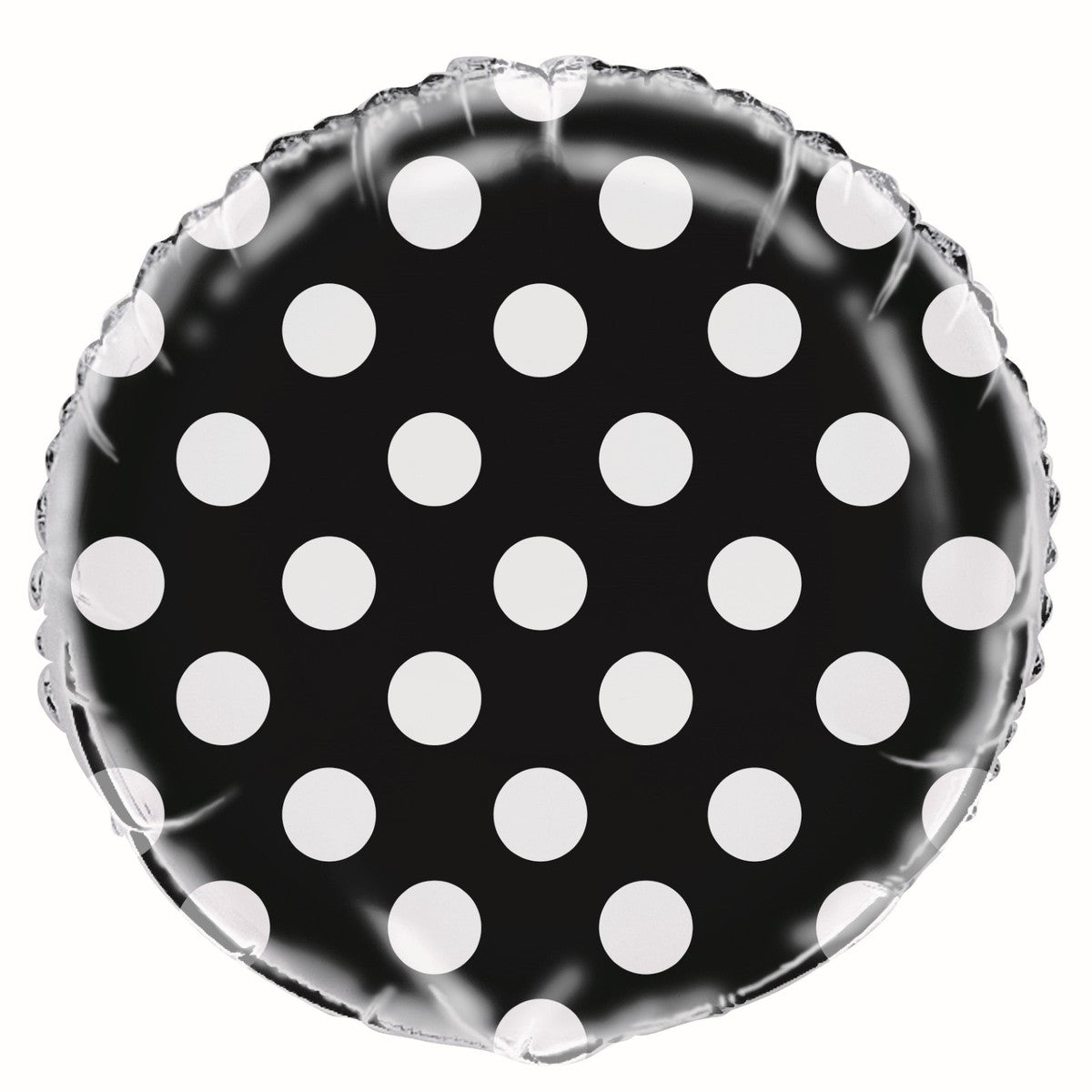 Dots Foil Balloon 45cm - Midnight Black - The Party Marketplace
