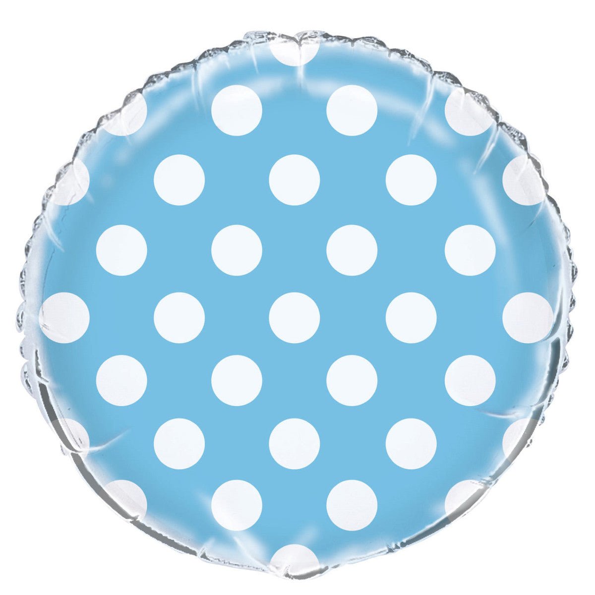 Dots Foil Balloon 45cm - Powder Blue - The Party Marketplace