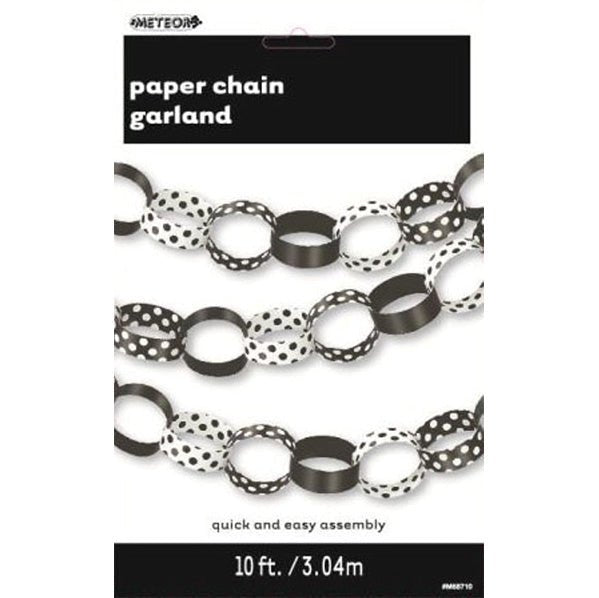 Dots Paper Chain - Midnight Black - The Party Marketplace