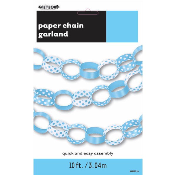 Dots Paper Chain - Powder Blue - The Party Marketplace