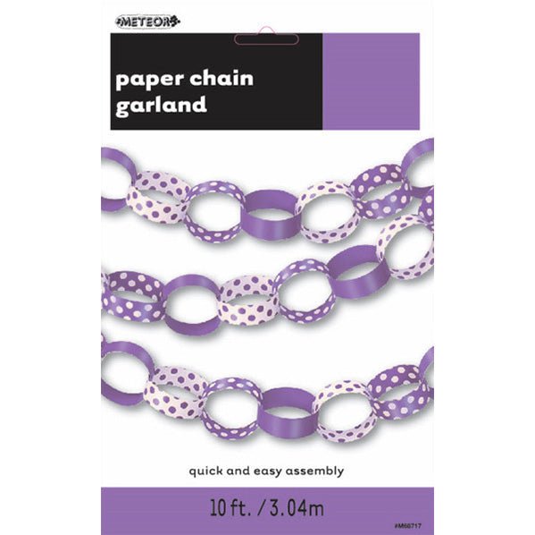 Dots Paper Chain - Pretty Purple - The Party Marketplace