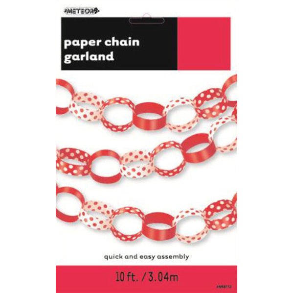 Dots Paper Chain - Red - The Party Marketplace