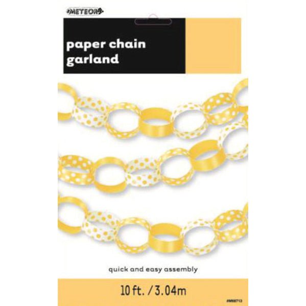 Dots Paper Chain - Sunflower Yellow - The Party Marketplace