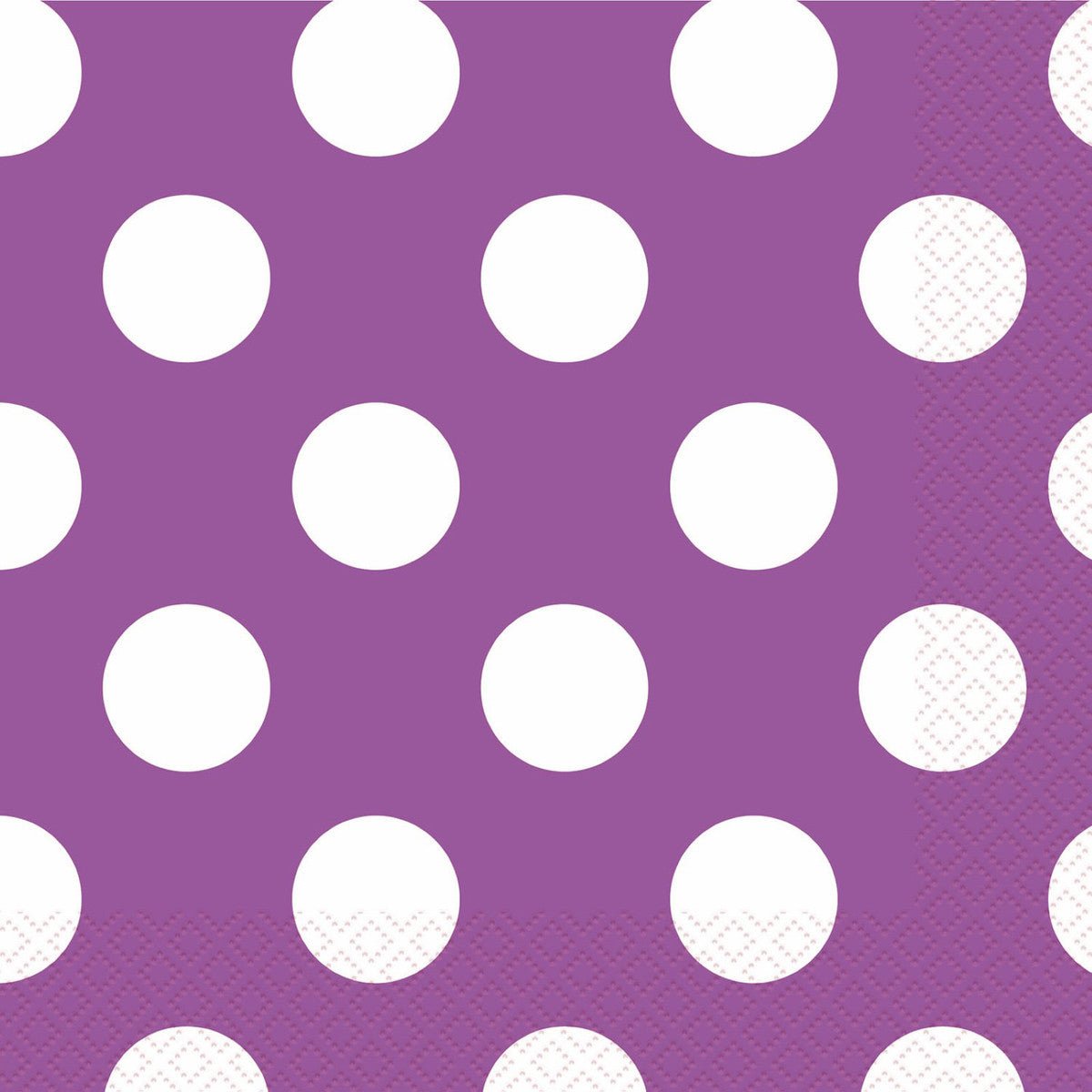 Dots Pretty Purple Beverage Napkins (Pack of 16) - The Party Marketplace