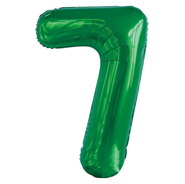 Emerald Green "7" Numeral Foil Balloon (86cm) - The Party Marketplace