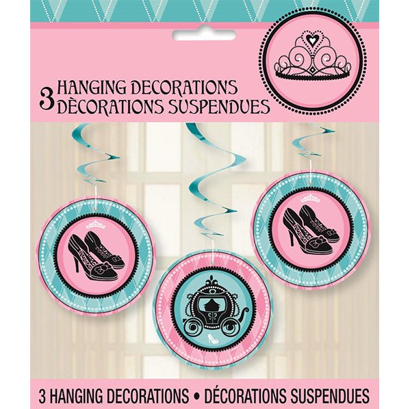 Fairytale Princess Hanging Swirl Decorations (Pack of 3) - The Party Marketplace