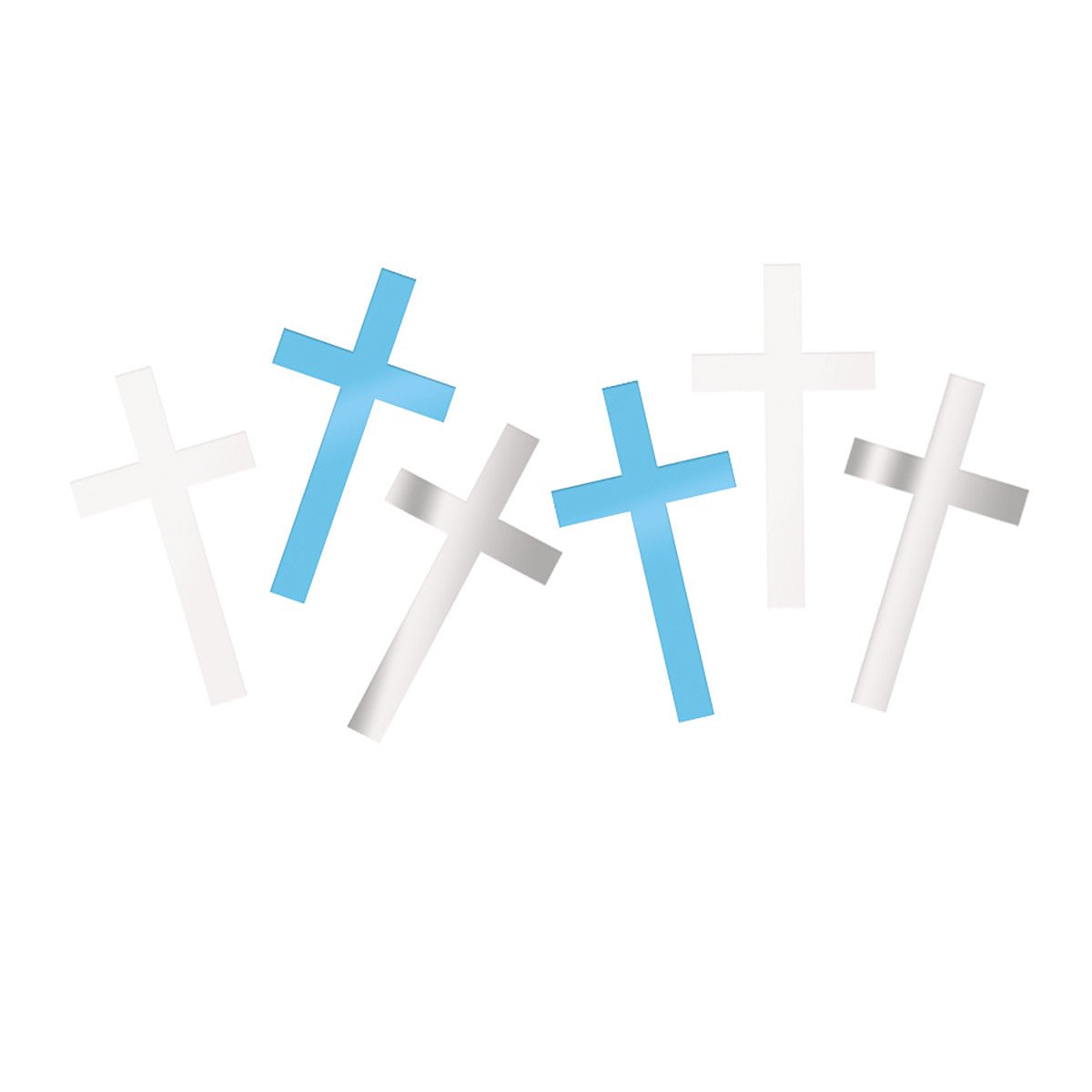 Fancy Blue Cross Foil Confetti (14g) - The Party Marketplace