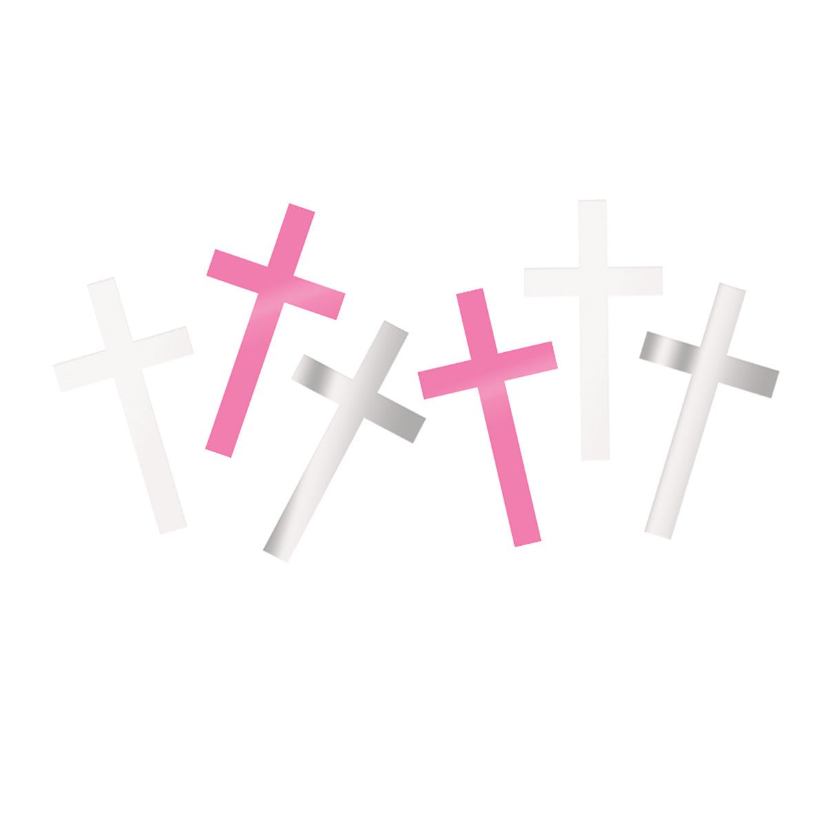 Fancy Pink Cross Foil Confetti (14g) - The Party Marketplace