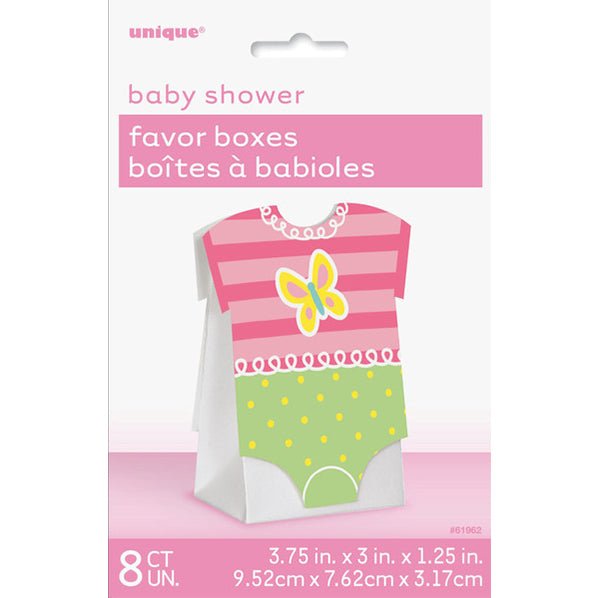 Favour Boxes - Pink Dots Baby Shower (Pack of 8) - The Party Marketplace
