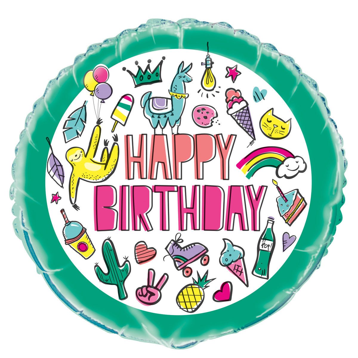 Favourite Things "Happy Birthday" Foil Balloon 45cm - The Party Marketplace