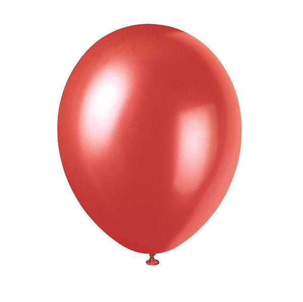 Flame Red Premium Pearl Balloons 30cm (Pack of 8) - The Party Marketplace