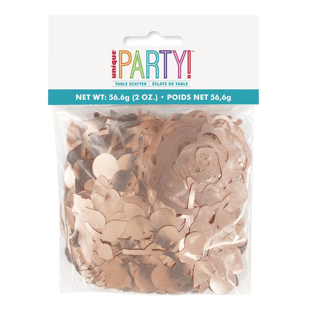 Floral Rose Gold Foil Confetti (56.6g) - The Party Marketplace