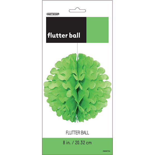 Flutter Ball - Lime Green 20cm - The Party Marketplace