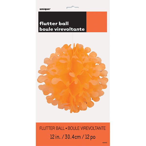 Flutter Ball - Pumpkin Orange 30cm - The Party Marketplace