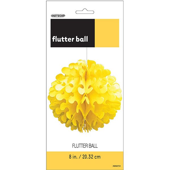 Flutter Ball - Sunflower Yellow 20cm - The Party Marketplace