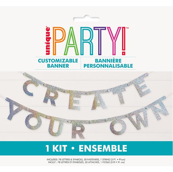 Foil Glitter Customizable Banner - The Party Marketplace