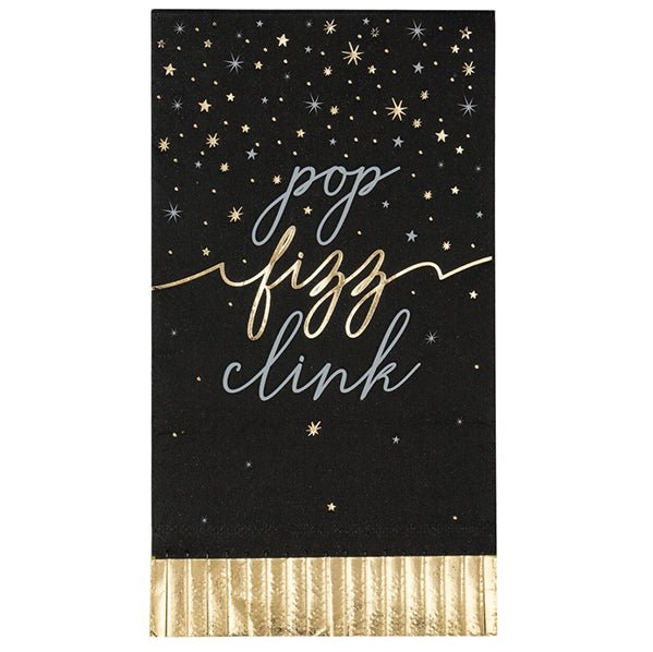 Foil Stamped Disco New Year Fringe Guest Napkins (Pack of 16) - The Party Marketplace