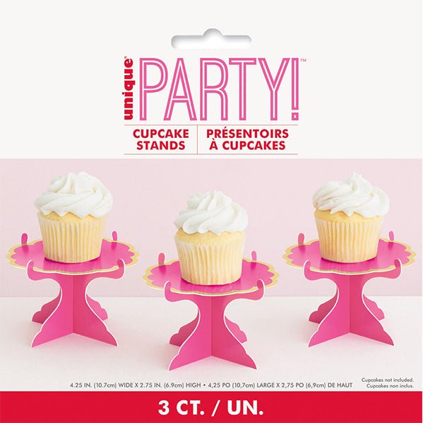 Foil Stamped Mini Cardboard Cupcake Stands (Pack of 3) - The Party Marketplace