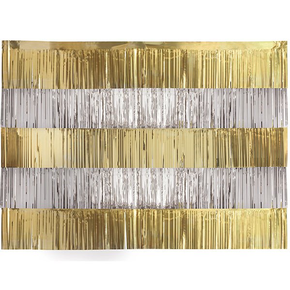 Fringe Backdrop Kit - Silver & Gold - The Party Marketplace