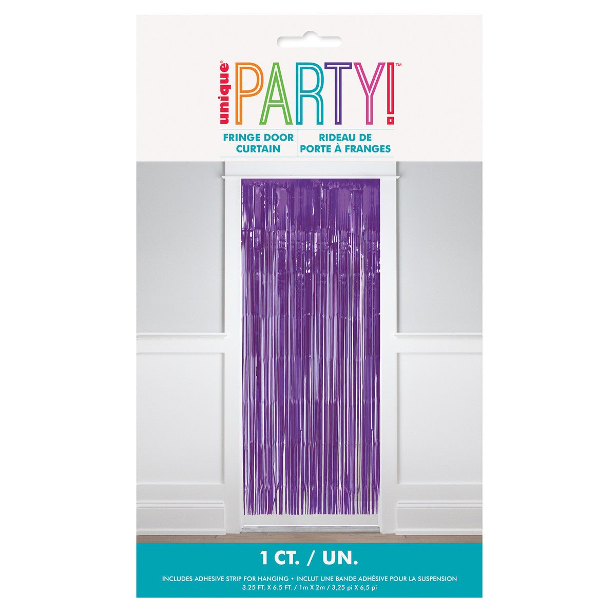 Fringe Door Curtain - Deep Purple - The Party Marketplace