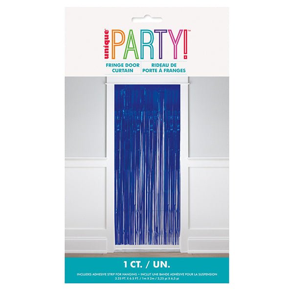 Fringe Door Curtain - Royal Blue - The Party Marketplace