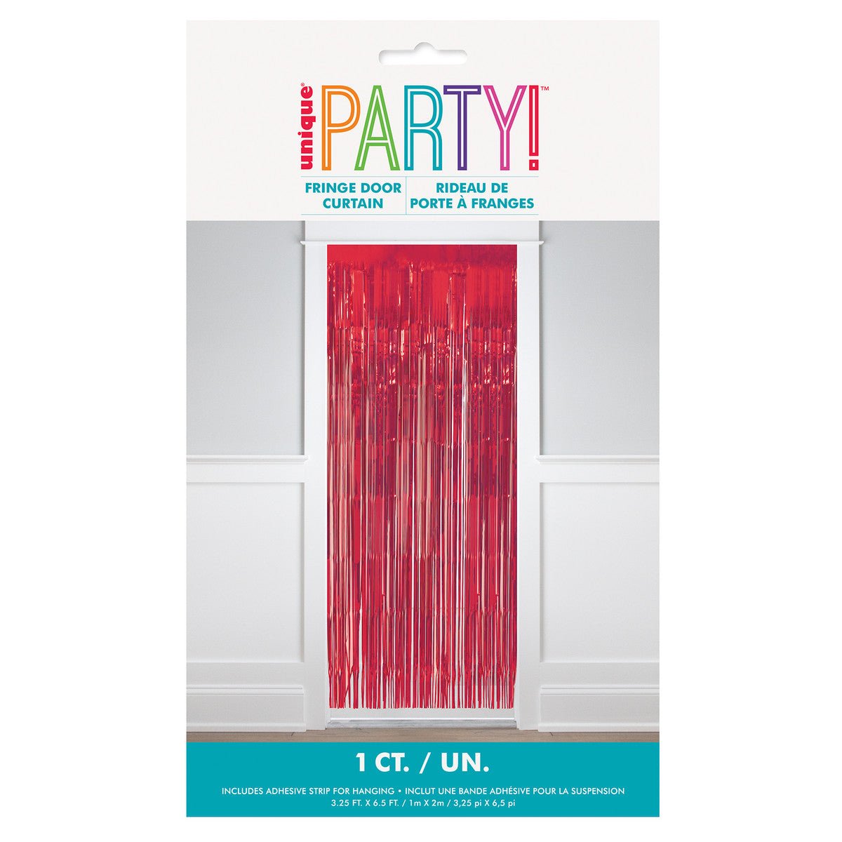 Fringe Door Curtain - Ruby Red - The Party Marketplace