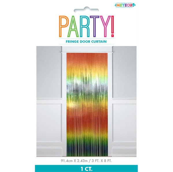 Fringe Door Curtain - Vibrant Rainbow - The Party Marketplace