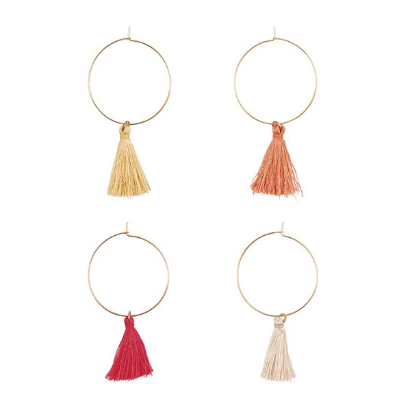 Fringe Drink Charms - Assorted Colours (Pack of 8) - The Party Marketplace