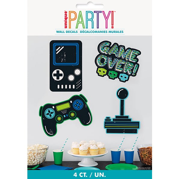 Gamer Wall Decals (Pack of 4) - The Party Marketplace