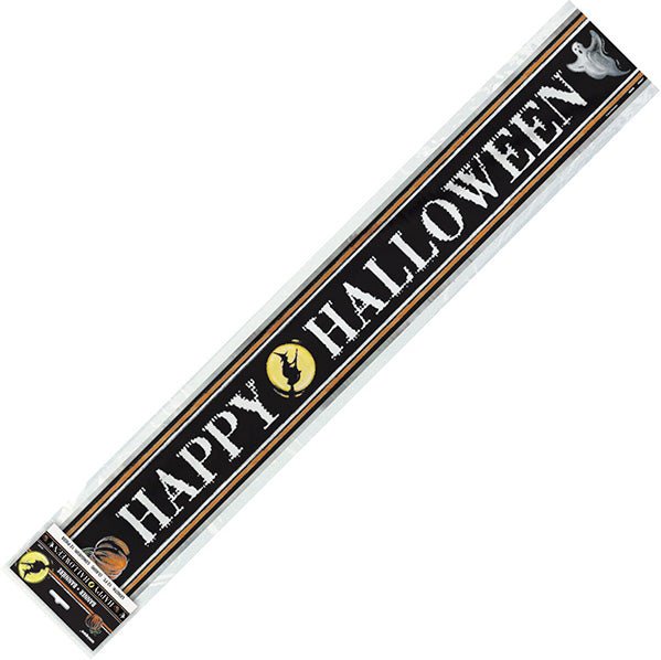 Ghostly Halloween Foil Banner - 3.65cm - The Party Marketplace