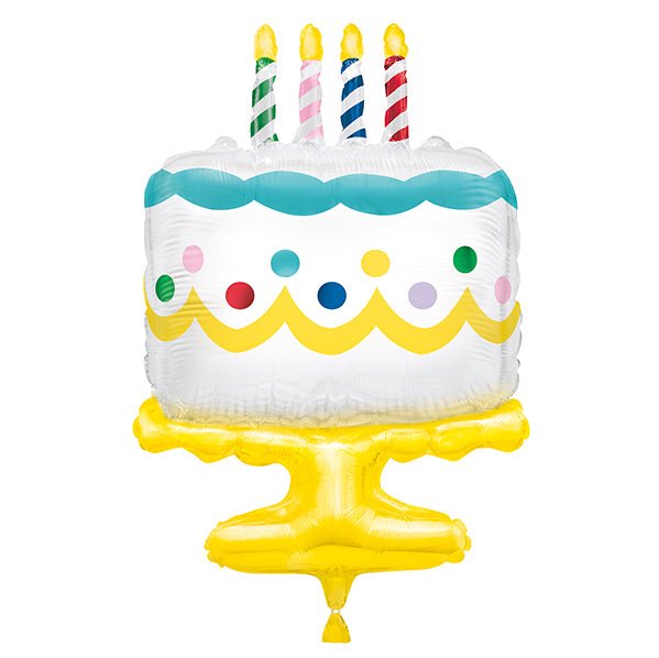 Giant Birthday Cake Foil Balloon 63.5cm - The Party Marketplace