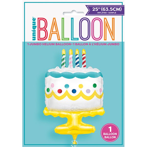 Giant Birthday Cake Foil Balloon 63.5cm - The Party Marketplace