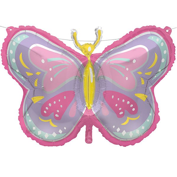 Giant Butterfly Foil Balloon 66cm - The Party Marketplace