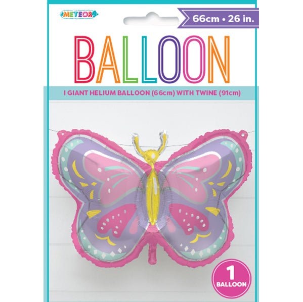 Giant Butterfly Foil Balloon 66cm - The Party Marketplace