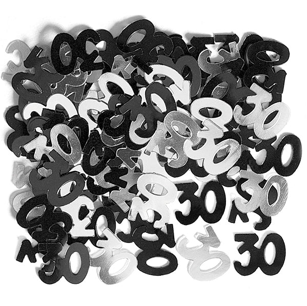 Glitz Black "30" Confetti (14g) - The Party Marketplace
