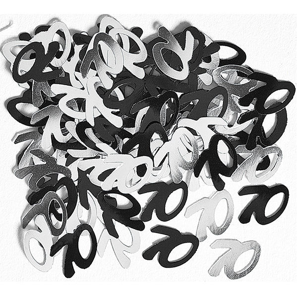 Glitz Black "70" Confetti (14g) - The Party Marketplace