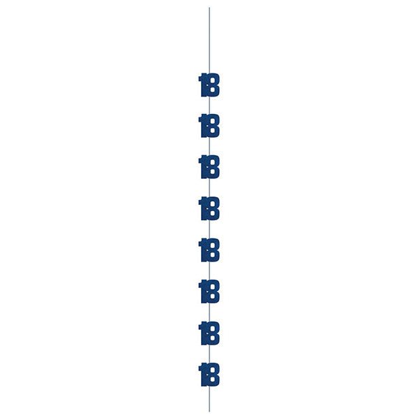 Glitz Blue "18" Hanging Decorations (Pack of 6) - The Party Marketplace