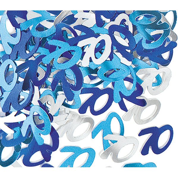 Glitz Blue "70" Confetti (14g) - The Party Marketplace