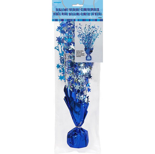 Glitz Blue Foil Balloon Weight & Sticker Sheet - The Party Marketplace
