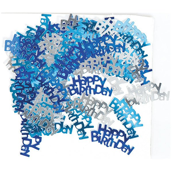 Glitz Blue "Happy Birthday" Confetti (14g) - The Party Marketplace
