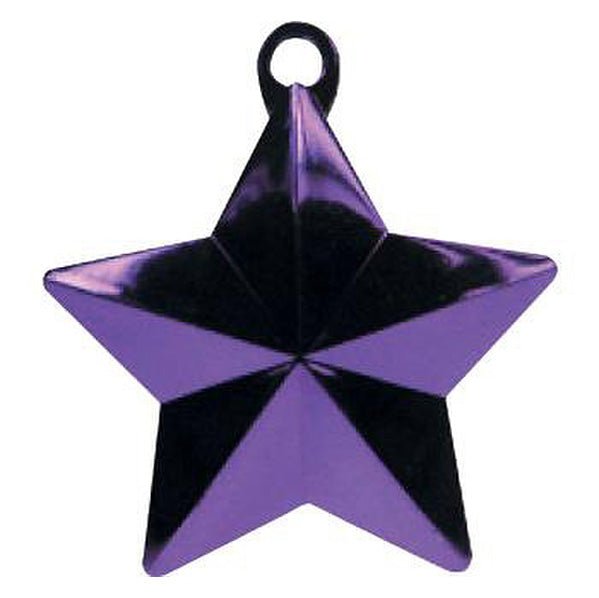 Glitz Star Balloon Weight - Purple - The Party Marketplace
